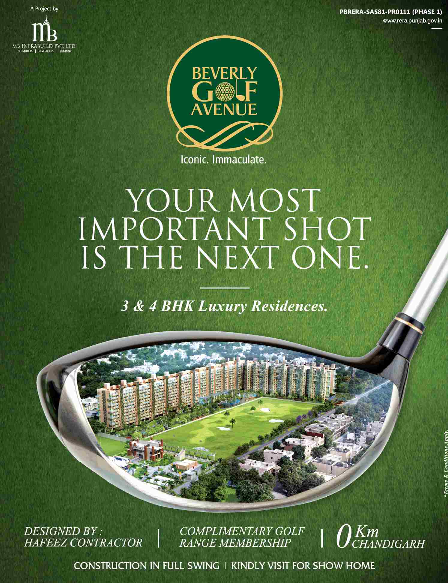 Construction in full swing at MB Beverly Golf Avenue in Sector 65, Mohali